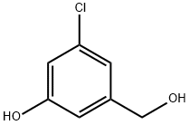 3-Chloro-5-(hydroxymethyl)phenol Structural