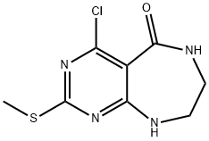 4-CHLORO-2-(METHYLTHIO)-6,7,8,9-TETRAHYDRO-5H-PYRIMIDO[4,5-E][1,4]DIAZEPIN-5-ONE Structural