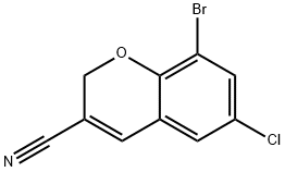 8-BROMO-6-CHLORO-2H-CHROMENE-3-CARBONITRILE Structural