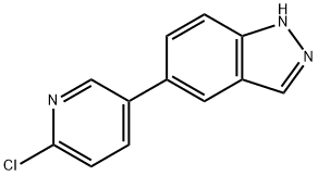 5-(6-CHLORO-PYRIDIN-3-YL)-1H-INDAZOLE Structural