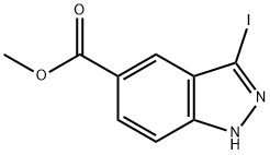 3-IODO-1H-INDAZOLE-5-CARBOXYLIC ACID METHYL ESTER Structural