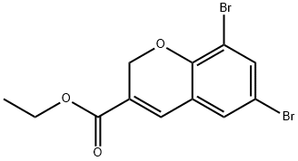 6,8-DIBROMO-2H-CHROMENE-3-CARBOXYLIC ACID ETHYL ESTER Structural