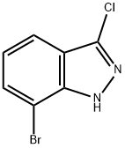 7-BROMO-3-CHLORO-1H-INDAZOLE Structural