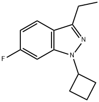 1-CYCLOBUTYL-3-ETHYL-6-FLUORO-1H-INDAZOLE Structural