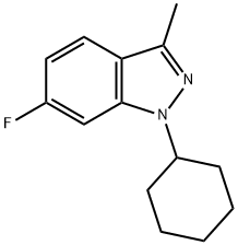 1-CYCLOHEXYL-6-FLUORO-3-METHYL-1H-INDAZOLE Structural