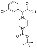 4-[CARBOXY-(3-CHLORO-PHENYL)-METHYL]-PIPERAZINE-1-CARBOXYLIC ACID TERT-BUTYL ESTER HYDROCHLORIDE Structural