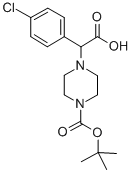 4-[CARBOXY-(4-CHLORO-PHENYL)-METHYL]-PIPERAZINE-1-CARBOXYLIC ACID TERT-BUTYL ESTER HYDROCHLORIDE Structural