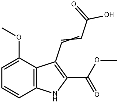 METHYL 3-(2-CARBOXY-VINYL)-4-METHOXY-1H-INDOLE-2-CARBOXYLATE Structural