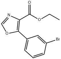 5-(3-BROMO-PHENYL)-OXAZOLE-4-CARBOXYLIC ACID ETHYL ESTER Structural