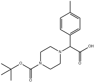 2-(4-BOC-PIPERAZINYL)-2-(4-METHYLPHENYL)ACETIC ACID Structural