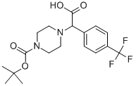 4-[CARBOXY-(4-TRIFLUOROMETHYL-PHENYL)-METHYL]-PIPERAZINE-1-CARBOXYLIC ACID TERT-BUTYL ESTER HYDROCHLORIDE