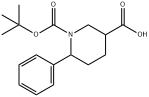 6-PHENYL-PIPERIDINE-1,3-DICARBOXYLIC ACID 1-TERT-BUTYL ESTER Structural