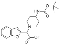 benzofuran-2-yl-(4-tert-butoxycarbonylamino-piperidin-1-yl)-acetic acid