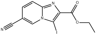 6-CYANO-3-IODO-IMIDAZO[1,2-A]PYRIDINE-2-CARBOXYLIC ACID ETHYL ESTER Structural