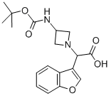 BENZOFURAN-3-YL-(3-BOC-AMINO-AZETIDIN-1-YL)-ACETIC ACID Structural