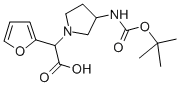 (3-BOC-AMINO-PYRROLIDIN-1-YL)-FURAN-2-YL-ACETIC ACID Structural