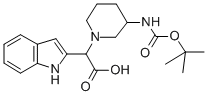 (3-BOC-AMINO-PIPERIDIN-1-YL)-(1H-INDOL-2-YL)-ACETIC ACID Structural