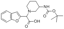 BENZOFURAN-2-YL-(3-BOC-AMINO-PIPERIDIN-1-YL)-ACETIC ACID Structural