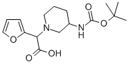 (3-BOC-AMINO-PIPERIDIN-1-YL)-FURAN-2-YL-ACETIC ACID Structural