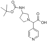 (3-BOC-AMINO-PYRROLIDIN-1-YL)-PYRIDIN-4-YL-ACETIC ACID