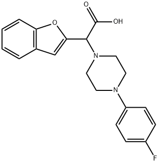 BENZOFURAN-2-YL-[4-(4-FLUORO-PHENYL)-PIPERAZIN-1-YL]-ACETIC ACID Structural