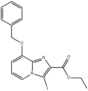 8-BENZYLOXY-3-IODO-IMIDAZO[1,2-A]PYRIDINE-2-CARBOXYLIC ACID ETHYL ESTER Structural