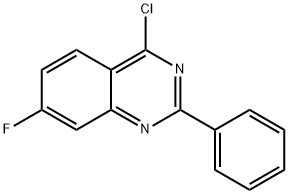 QUINAZOLINE, 4-CHLORO-7-FLUORO-2-PHENYL- Structural