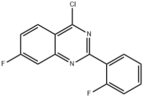 4-CHLORO-7-FLUORO-2-(2-FLUORO-PHENYL)-QUINAZOLINE Structural