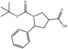 5-PHENYL-PYRROLIDINE-1,3-DICARBOXYLIC ACID 1-TERT-BUTYL ESTER Structural