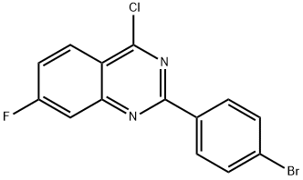 2-(4-BROMO-PHENYL)-4-CHLORO-7-FLUORO-QUINAZOLINE Structural