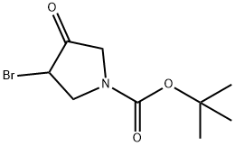 3-BROMO-4-OXO-PYRROLIDINE-1-CARBOXYLIC ACID TERT-BUTYL ESTER Structural