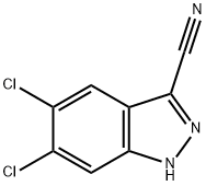 5,6-DICHLORO-1H-INDAZOLE-3-CARBONITRILE Structural