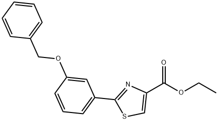 2-(3-BENZYLOXY-PHENYL)-THIAZOLE-4-CARBOXYLIC ACID ETHYL ESTER Structural