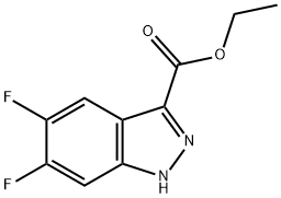 ETHYL 5,6-DIFLUORO-1H-INDAZOLE-3-CARBOXYLATE Structural