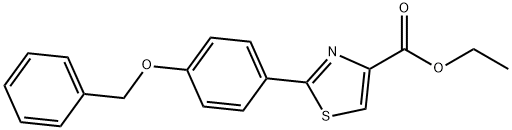 2-(4-BENZYLOXY-PHENYL)-THIAZOLE-4-CARBOXYLIC ACID ETHYL ESTER Structural