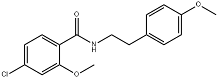 4-CHLORO-2-METHOXY-N-[2-(4-METHOXY-PHENYL)-ETHYL]-BENZAMIDE Structural