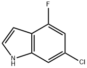 1H-Indole, 6-chloro-4-fluoro- Structural