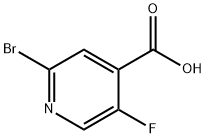 2-Bromo-5-fluoroisonicotinic acid Structural