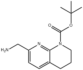 8-N-BOC-5,6,7,8-TETRAHYDRO-1,8-NAPHTHYRIDIN-2-METHYLAMINE
 Structural