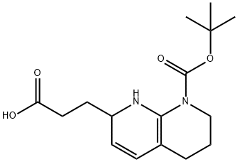 8-N-BOC-5,6,7,8-TETRAHYDRO-1,8-NAPHTHYRIDIN-2-PROPOINIC ACID
 Structural