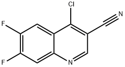 4-CHLORO-6,7-DIFLUORO-QUINOLINE-3-CARBONITRILE
 Structural