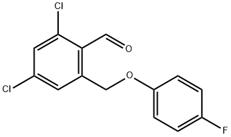 2,4-DICHLORO-6-(4-FLUORO-PHENOXYMETHYL)-BENZALDEHYDE
