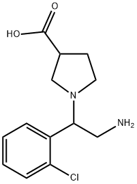 1-[2-AMINO-1-(2-CHLORO-PHENYL)-ETHYL]-PYRROLIDINE-3-CARBOXYLIC ACID
