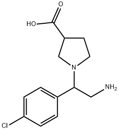 1-[2-AMINO-1-(4-CHLORO-PHENYL)-ETHYL]-PYRROLIDINE-3-CARBOXYLIC ACID
