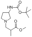 3-(3-BOC-AMINO-PYRROLIDIN-1-YL)-2-METHYL-PROPIONIC ACID METHYL ESTER
 Structural