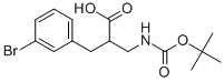 2-N-BOC-2-AMINOMETHYL-3-(3-BROMO-PHENYL)-PROPIONIC ACID
 Structural