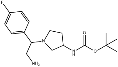 3-N-BOC-AMINO-1-[2-AMINO-1-(4-FLUORO-PHENYL)-ETHYL]-PYRROLIDINE
