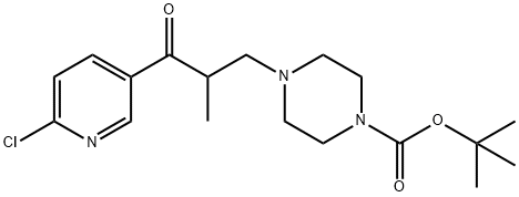 1-(6-CHLORO-PYRIDIN-3-YL)-2-METHYL-3-(4-BOC-PIPERAZIN-1-YL)-PROPAN-1-ONE
 Structural