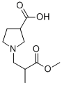 1-(2-METHOXYCARBONYL-PROPYL)-PYRROLIDINE-3-CARBOXYLIC ACID Structural