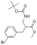 METHYL 2-N-BOC-2-AMINOMETHYL-3-(3-BROMO-PHENYL)-PROPIONATE
 Structural